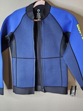 Youth Blue Neoprene Jacket with Black Trim - Unbranded